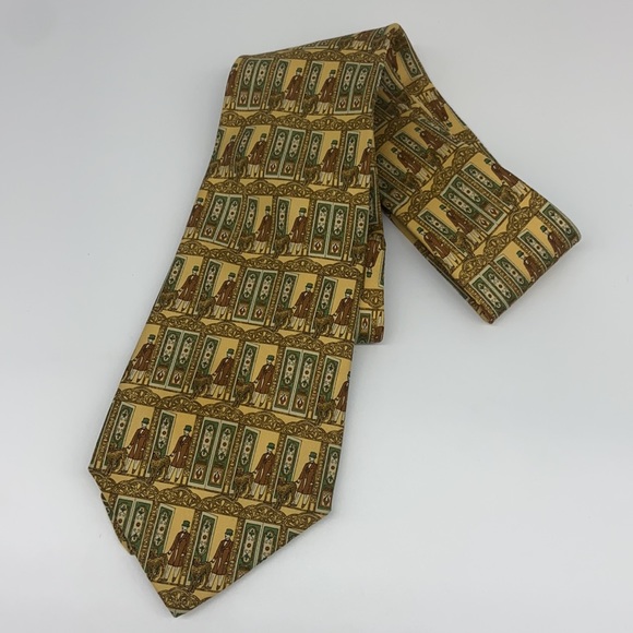 Salvatore FERRAGAMO Yellow Silk Necktie - Picture 4 of 4